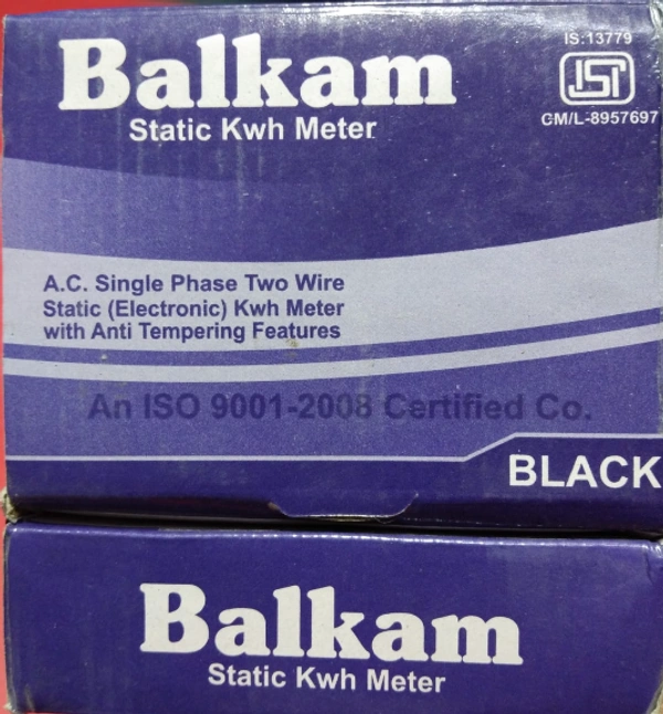 Balkam Single Phase Electronic Static Meter  - Black, NA